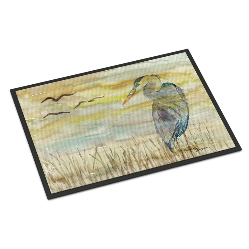 Tapis d’extérieur antidérapant intérieur/extérieur antidérapant héron Taya, Rectangle 1 pi 5 po x 2 pi 2 po