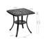 Archibald Square Metal Folding Outdoor Dining Table With Umbrella Hole , 62.5cm cm W 62.5cm cm D