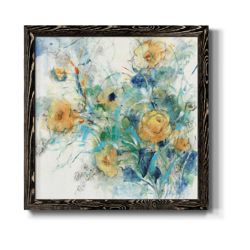 " Flower Study II ", Black Framed, 34.5" H x 34.5" W x 1" D