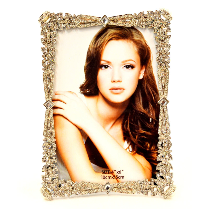 Metal Gilded Picture Frame, 8" x 10", Silver