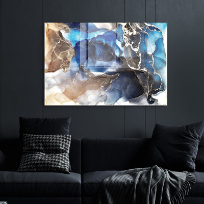 Superbe peinture murale en verre trempé 27,6 po x 39,4 po | 100% verre trempé, épaisseur: 0,16 pouce | Décoration élégante pour le salon ou le bureau, durable et facile à nettoyer, idée de cadeau parfaite