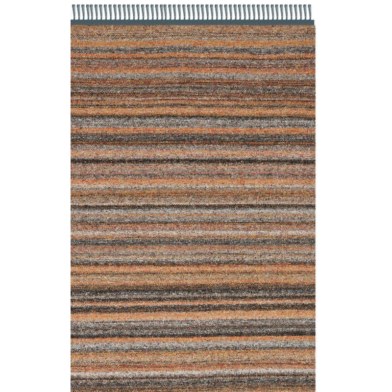 Grice Hand Woven Viscose/Cotton Striped Rug in null, Rectangle 4' x 6'