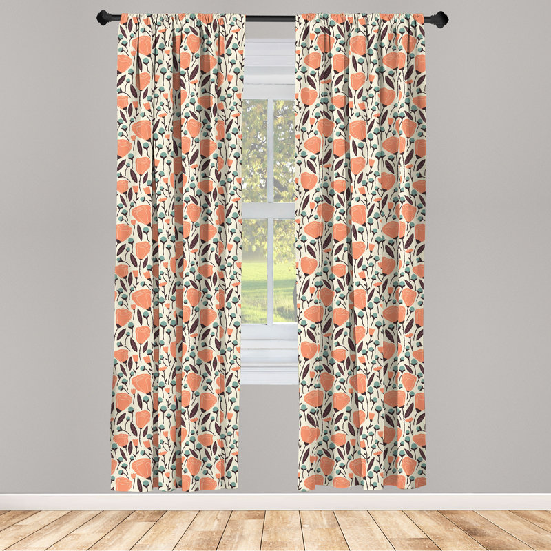 Rideaux 4 panneaux East Urban Home, L 56 po x L 63 po