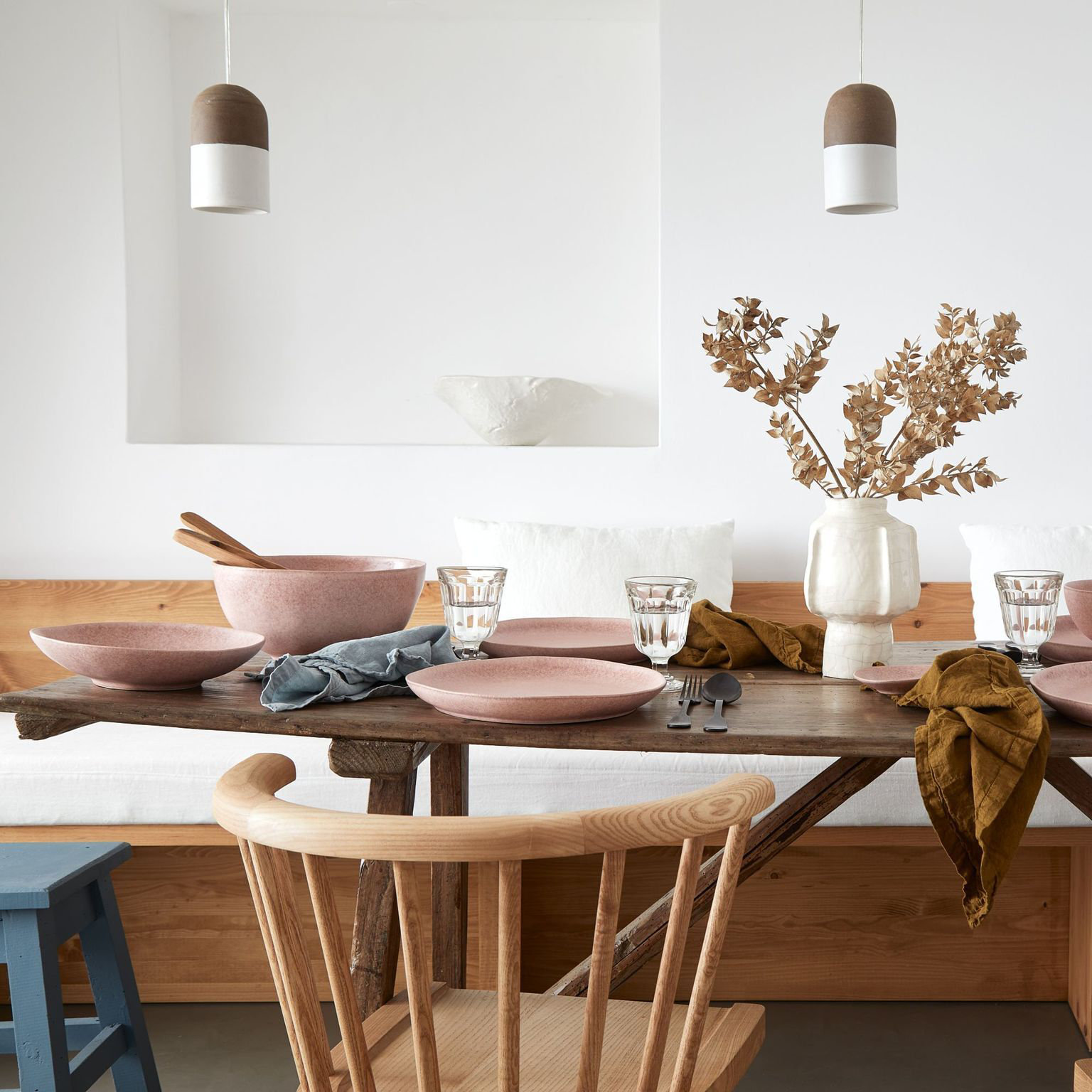 Livia Oval Platter, Mauve Rose