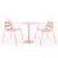Ensemble de terrasse bistro 3 pièces en métal - rose clair mat -60554792