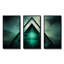 «Green Abstract Echoes Of Pyramid I» - art mural géométrique-798887806-798887802