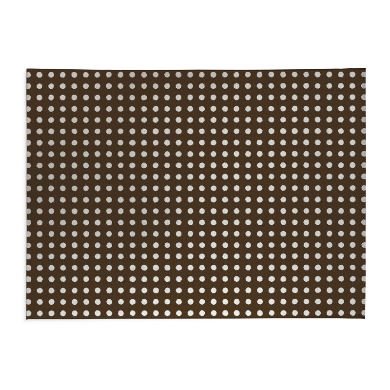Tapis de cuisine Dot, Rectangle 5 pi x 7 pi, Brun moka