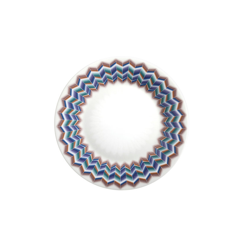 Missoni Dessert Plate Zig Zag  Set 2 Pcs. Diam. 8.5", Jarris 148