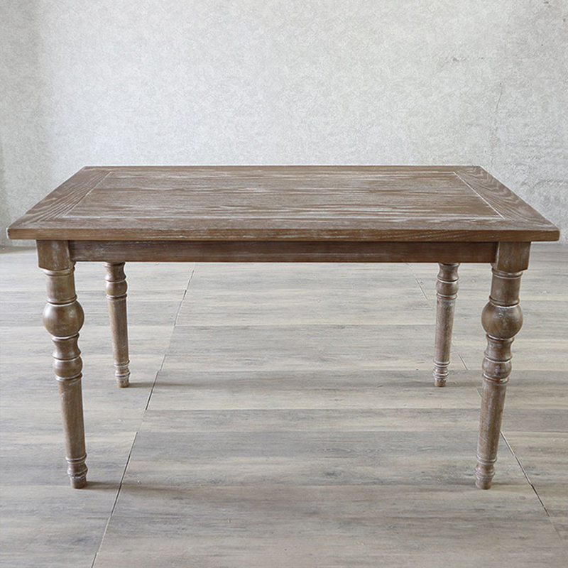 Brown Rectangle Solid Wood Dining Tables, 29.92"H x 55.12"L x 31.5"W