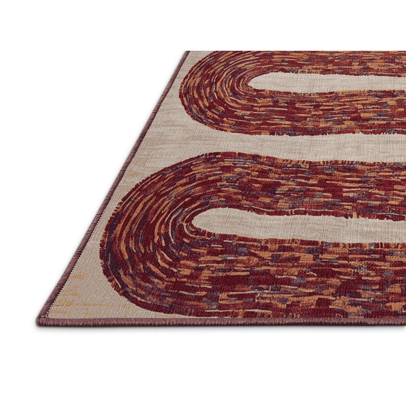 Tapis rouge lavable à la machine, Tapis de couloir 2 pi x 4 pi