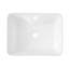 Lavabo de salle de bain rectangulaire blanc en céramique - 19 x 15, moderne, teinté, installation sur comptoir moderne 19 po x 15 po, installation