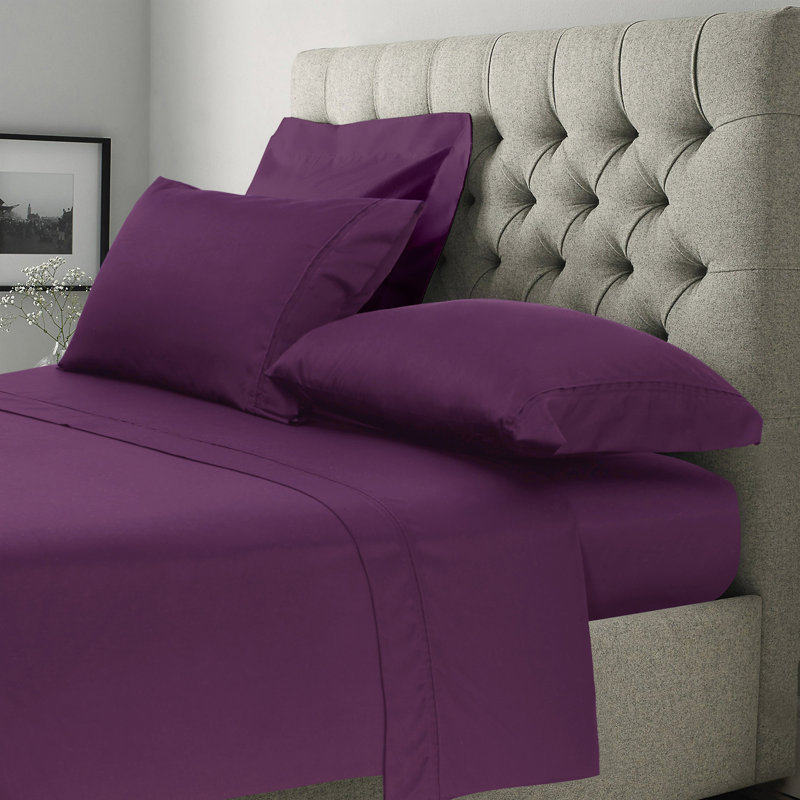 Sateen Sheet Set, Queen, Purple