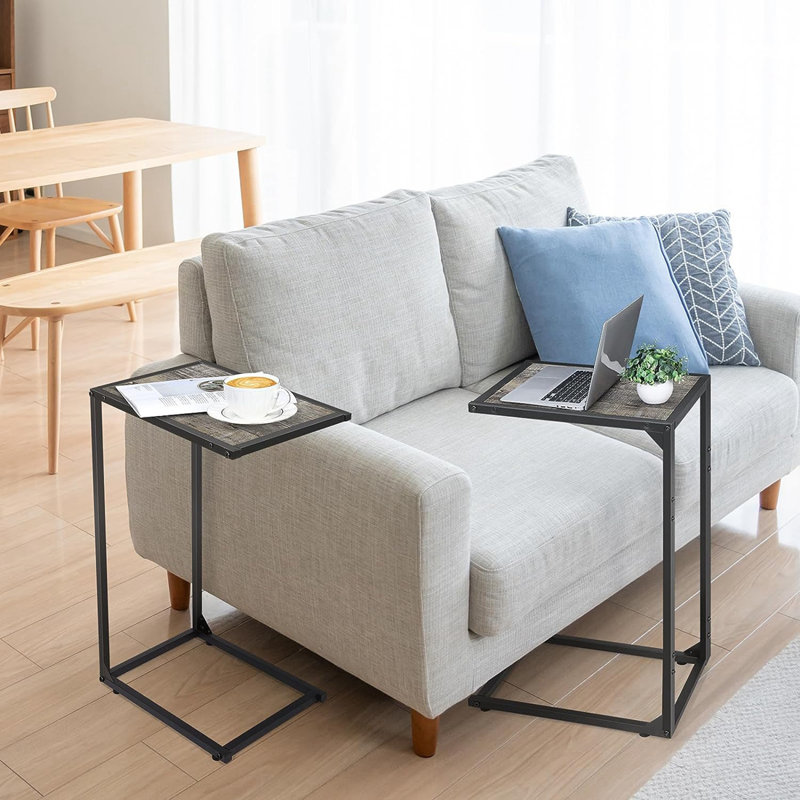 End Table Set, Black, Gray