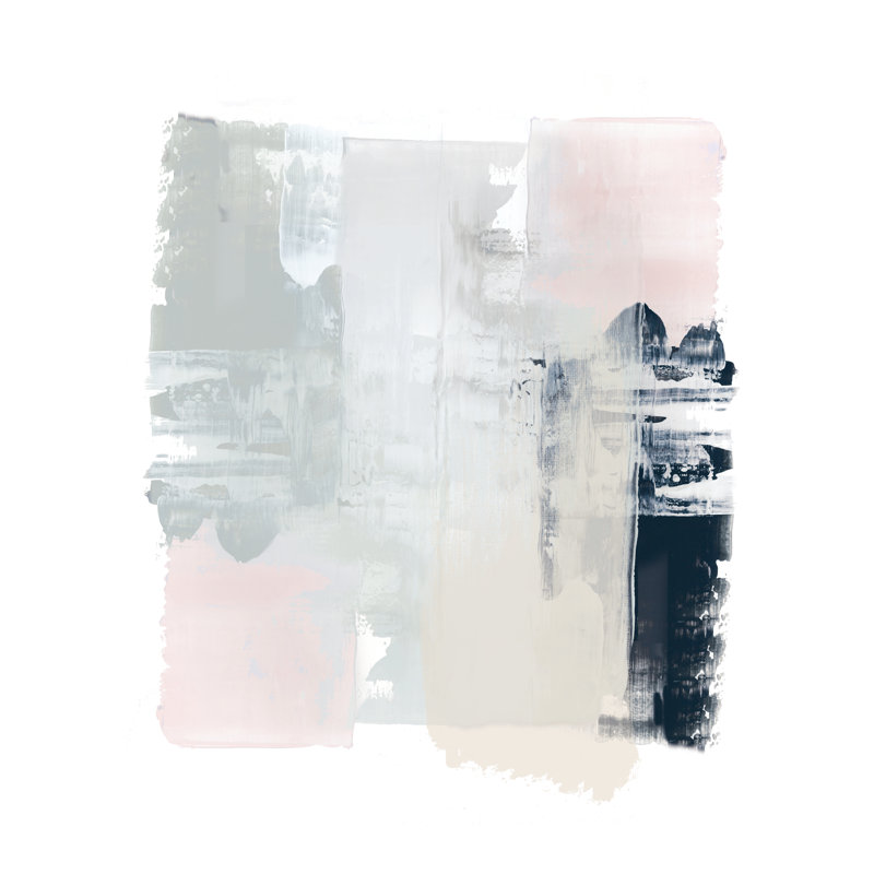 Pink And Grey Abstract - Wrapped Canvas Painting, 91cm H x 91cm W x 3.8cm D