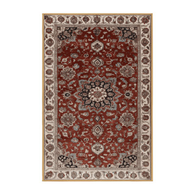 Machine Washable Persian Brown Area Rug