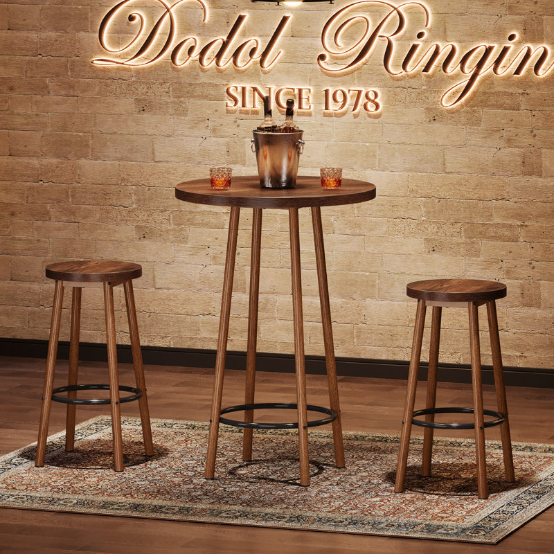 2-Person Counter Height Dining Set Round