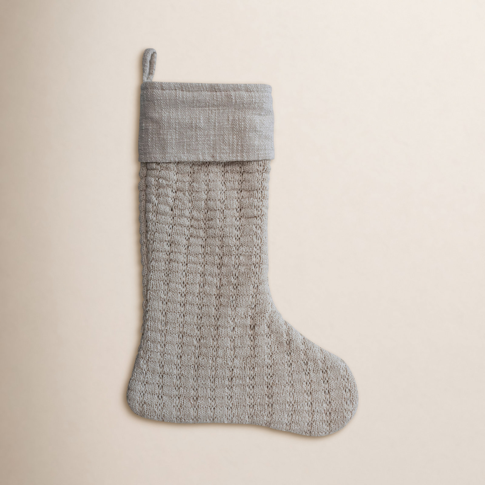 Knit Slub Cuff Stocking