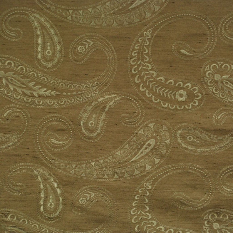 Wesco Paisley Parade Fabric, Taupe