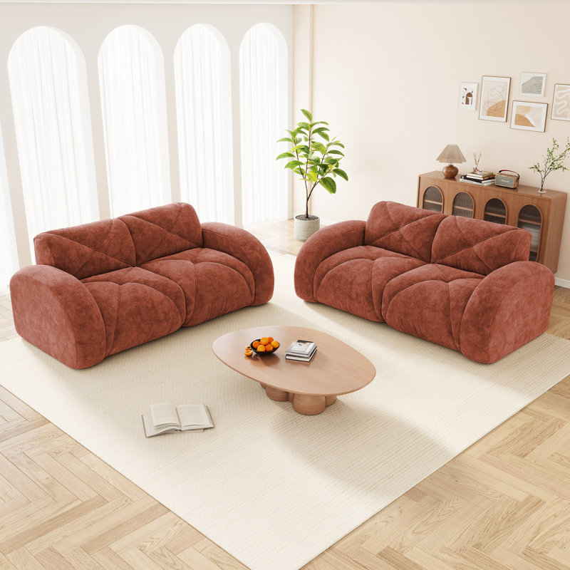 Velours rouge, 4, éponge haute densité 32d, confortable, élégant, sans assemblage, modulaire, réceptions de bureau 4, conception modulaire, salon