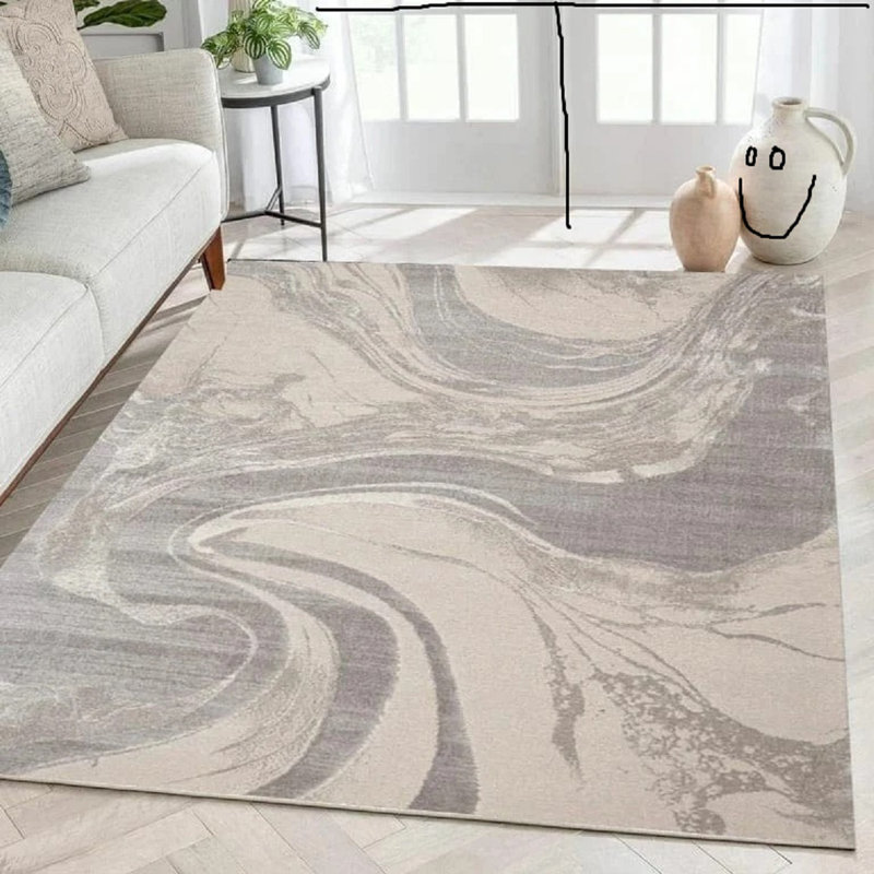 Abstract Area Rug, Rectangle 200 x 290 cm