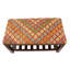 Banc de rangement rembourré avec tablettes
