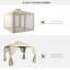 Pavillon de jardin de 9,6 pi x 11,6 po Outsunny, abri de jardin avec toit à 2 niveaux et filet, structure en acier pour le jardin, la pelouse, la cour et la terrasse-110989019