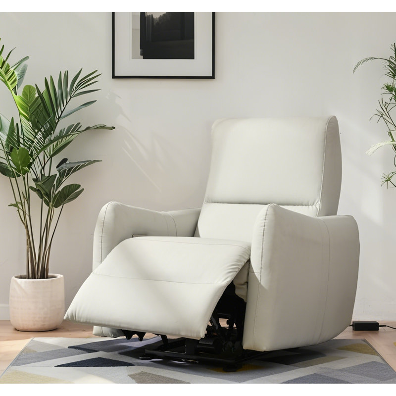 Fauteuil de massage inclinable électrique en cuir PU, Beige