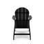 Chaise noire en bois. Chaise de jardin. 35,4 po Bois profond et intempéries