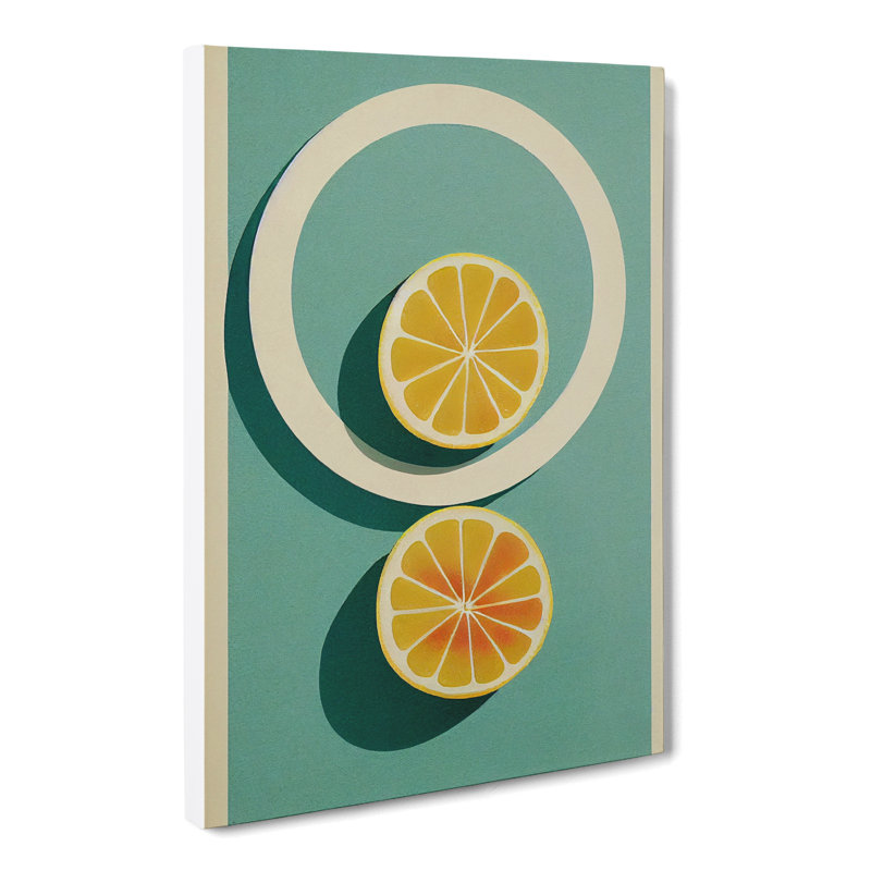 Lemon Fruit Deco - Wrapped Canvas, 76cm H x 50cm W x 3cm D