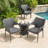Patio PE Wicker Dining Chair with Stackable Design
