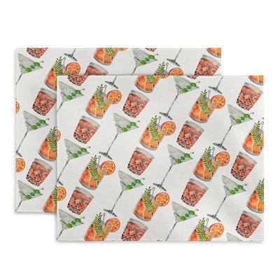 Ensemble de napperons en coton 2 pièces