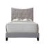 Grand lit en tissu gris Venacha