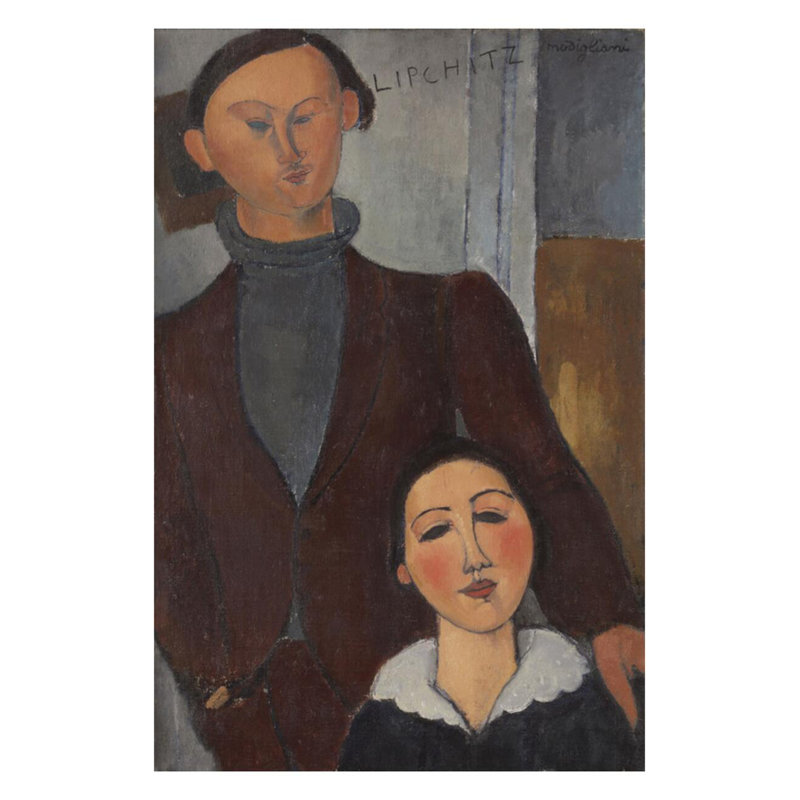 «Jacques and Berthe Lipchitz» par Amedeo Modigliani - Estampe numérique, H 28 po x l 22 po