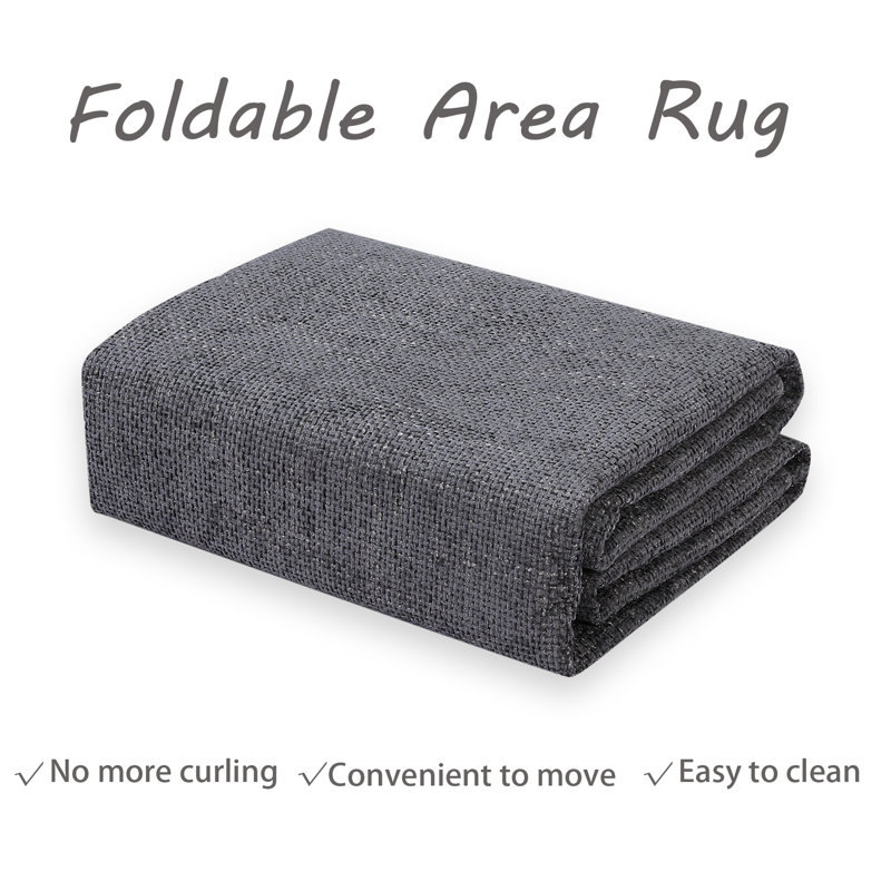 Solid Machine Washable Rug Non-Slip Modern Area Rugs Traditional Rubber Backing Thin Indoor Area Rug for Living Room Bedroom Kitchen Dining Room Non Shedding Casual Carpet