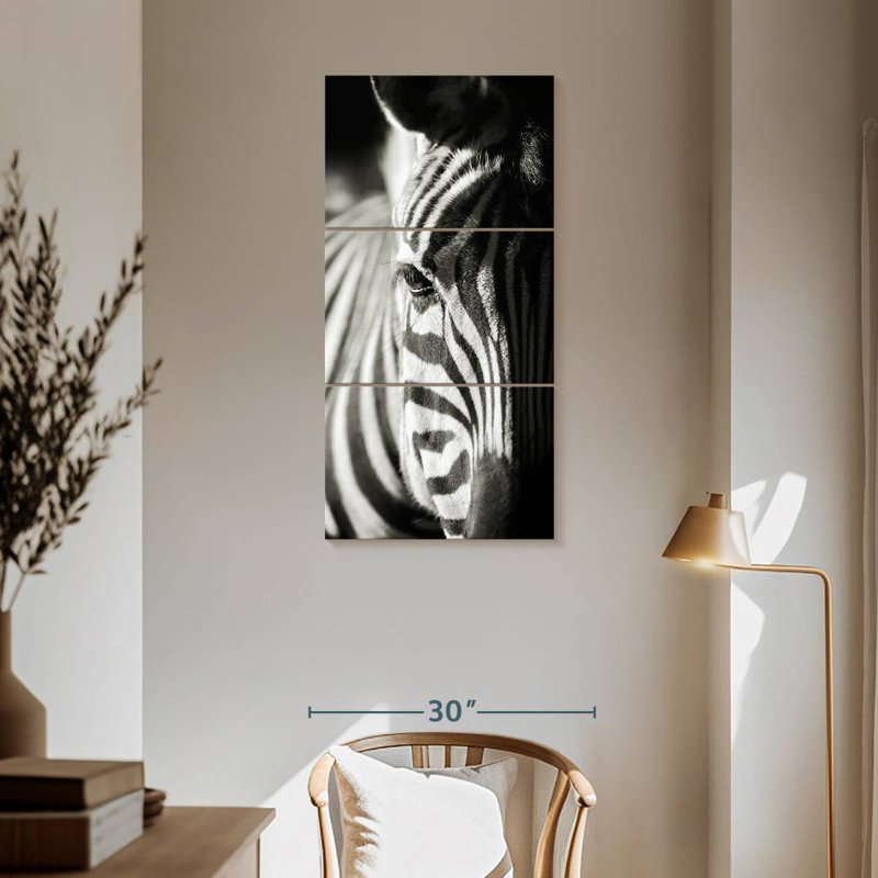 Zebra Details, 62" H x 30" W
