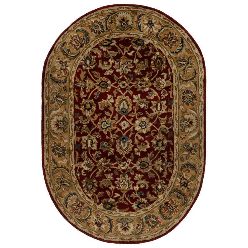 Alger Hand Tufted Wool Oriental Rug, Oval 4'6" x 6'6"