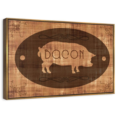 Bacon Pig Wall Sign