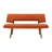 Jeiren 63" Wide Upholstered Dining Bench with Back in Rubberwood and Fabric-953259679-953259677