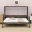 Lit escamotable double avec lumière DEL, lit escamotable dissimulé en bois, armoire escamotable dissimulée-1365906409-1365906410