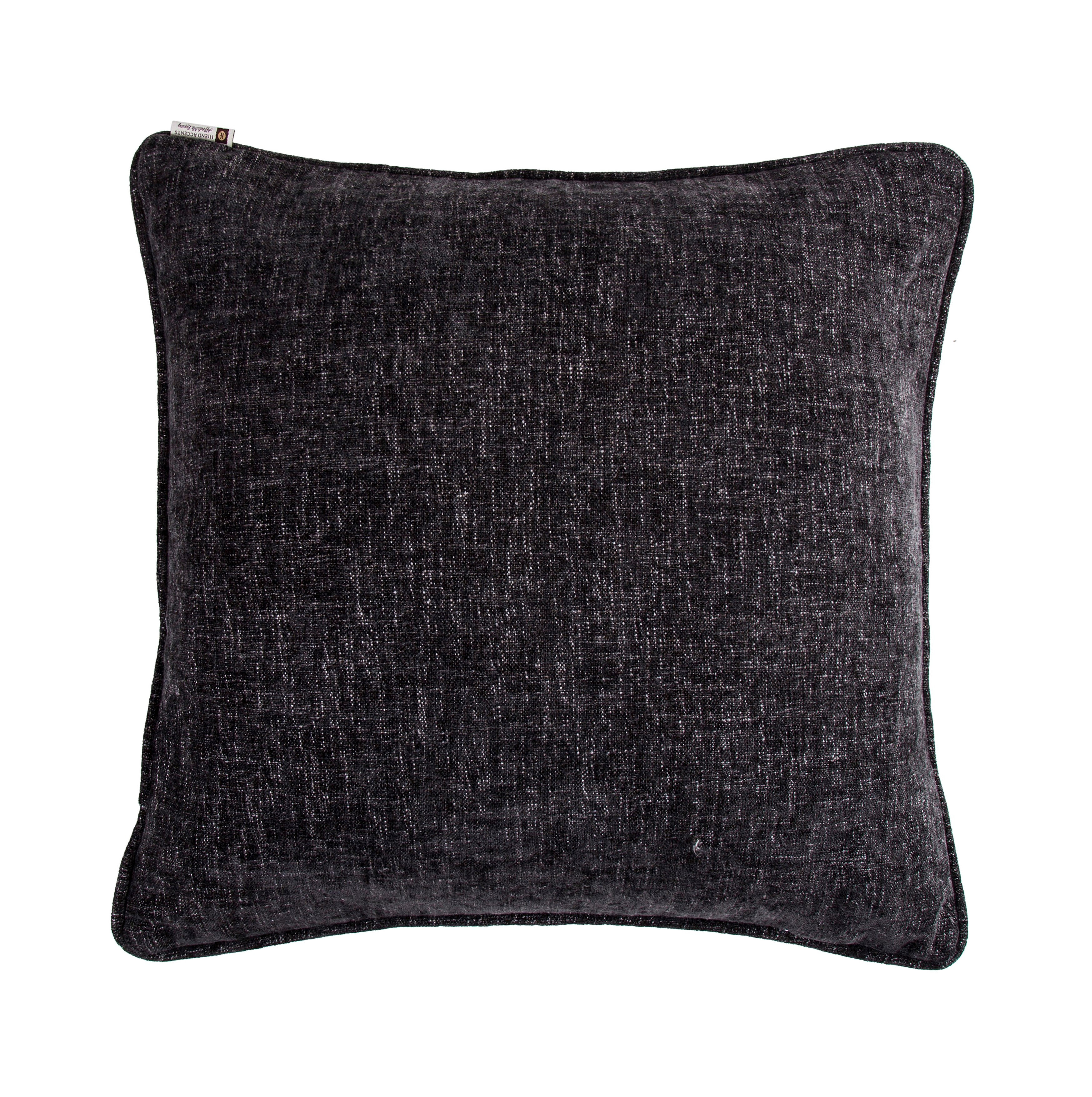 HiEnd Accents Amelia Solid Charcoal Gray Twill Modern Rustic 27 x 27 ...