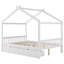 Lit plateforme House avec tiroirs, tête et pied de lit, toit-1799201946