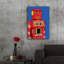 Art mural en verre Winston Porter «Vintage Red Robot» par Ron Magnes-131163350