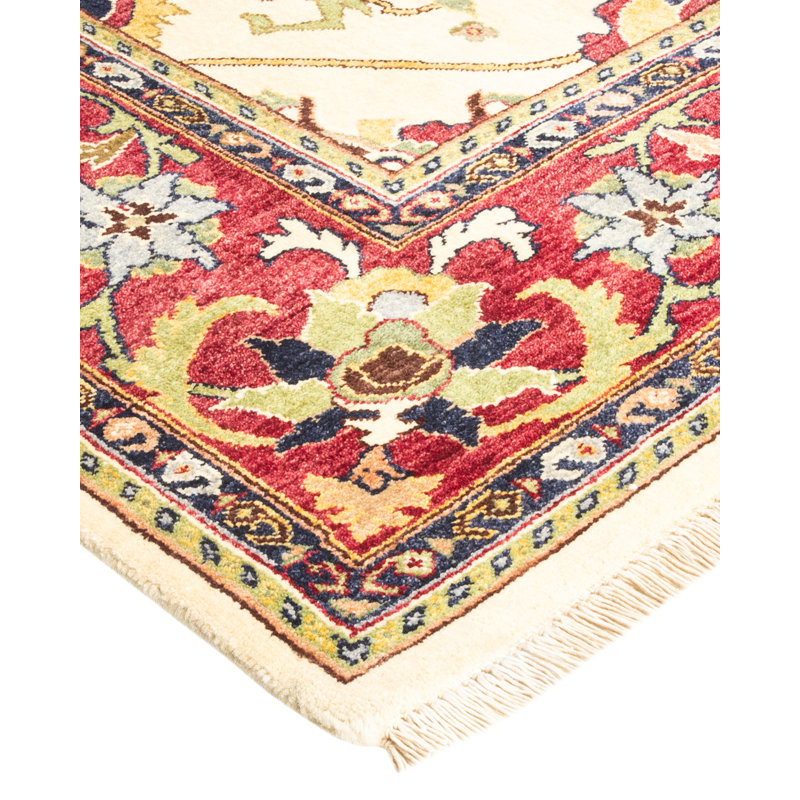 Eclectic One-of-a-Kind 6'3" x 9'5" Hand Knotted Area Rug