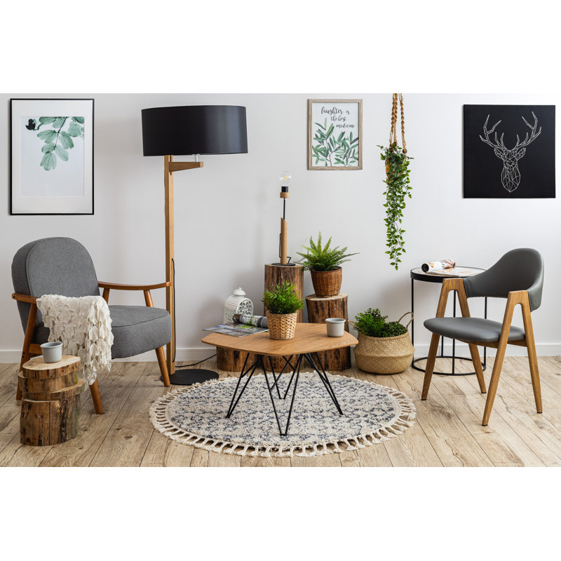 Round Willernie Geometric Area Rug, Round 120cm