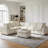 7 Piece Mid Century Modern Sectional Corner Sofa Chenille Cloud Couch With Removable Storage Ottomans-120747530