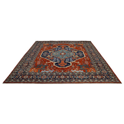 9x12 Red and Navy Anatolian Traditional Rug