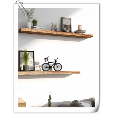 Wimer 3 Piece Solid Wood Floating Shelf