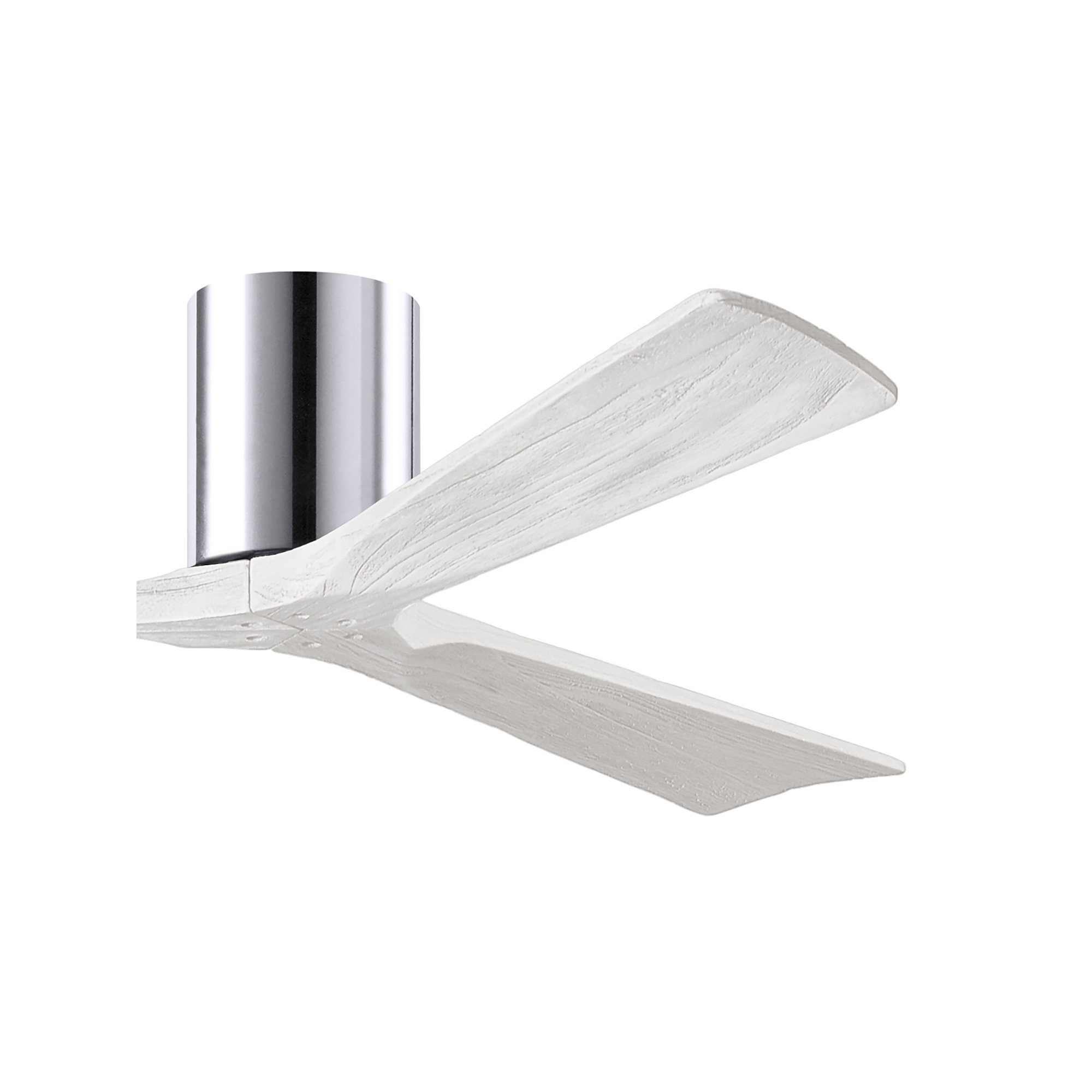 Olivier 3 Blade Ceiling Fan, Matte White, Polished Chrome, 72"