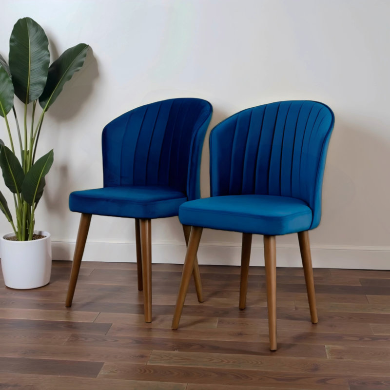 Chaise de salle à manger Tarunnam, Bleu marine