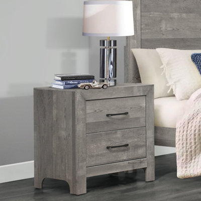 Rustic Style 1Pc Nightstand With 2 Drawers, Transitional Design For Bedroom Furniture, Durable And Stylish Storage Solution
